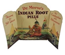 Vintage Dr. Morse's Indian Root Pills Die Cut Cardboard Litho Store Display picture