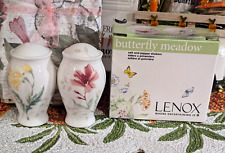 LENOX BUTTERFLY MEADOW Porcelain Salt & Pepper Shakers Set of 2 New in Box picture