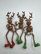 Vintage RUSS Christmas Bendy Reindeer Rudolph Bendable Toy 1990s 7