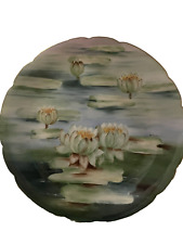 Beautiful Limoges 11.5 Water Lilly plate Fischer See photos picture