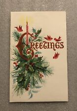 Vintage Holiday Christmas Greeting Card Paper Collectible Birds Cardinals picture