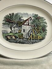 Vintage Priscilla Alden Copeland England, Inscribed Serving Platter 17 X 13” picture