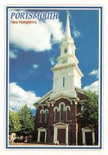 Postcard NH Portsmouth Market Square North Church Steeple Rockingham County picture