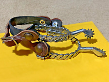 Vintage Twisted Spurs with leather straps picture