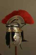 18GA SCA Medieval Knight Roman Gallic Centurian Helmet With Red Plume Halloween picture