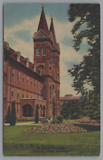 St. John's University Near St. Cloud Minnesota Vintage Linen Postcard picture