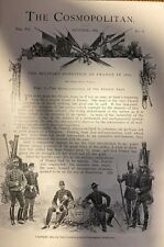 1889 French Army Cavalry Artillery illustrated picture