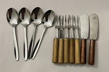 Set of Vintage Stainless Steel Horderves Cocktail Forks / Spoons / Knives Lot picture