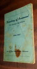 Directory Of Personnel Hot Springs Arkansas City Schools Book 1946-1947 Vintage  picture