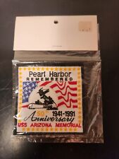 Pearl Harbor Remembered Uss Arizona Memorial 50th Anniversary Patch picture