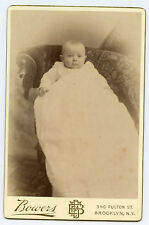 Cabinet Photo-Brooklyn New York-Baby In Long Gown-Bowers Photographer   picture