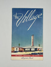 Vintage 1940s The Village Drive In Restaurant Menu 3000 N Central Ave Phoenix AZ picture
