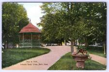 1912 BATH MAINE VIEW IN PARK BAND STAND PAVILION POSTCARD TO BIDDEFORD POOL ME picture
