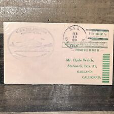 1934 U.S.S. San FranciscoFirst Day In Commission Illustrated Envelope *Empty* picture