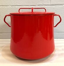 DANSK Vintage Kobenstyle France Red Enamelware 8 qt Dutch Oven Stock Pot picture