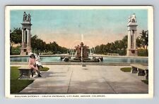 Denver CO-Colorado, Sullivan Gateway, Colfax Entrance Vintage Souvenir Postcard picture