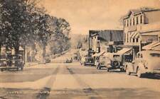 WALLINGFORD, CT, CENTER STREET, CARS, STORES, SIGNS, COLLOTYPE PUB 1930-40's picture
