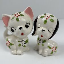 Vintage Norcrest Christmas Cat and Dog Salt & Pepper Shakers picture