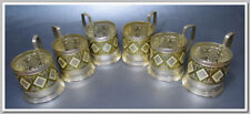 6 pieces Vintage 1930's USSR PODSTAKANNIK Russian Tea Glass Holder #21324 picture