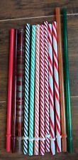 STARBUCKS Straws - Assorted Colors & Sizes - Lot of 12 picture
