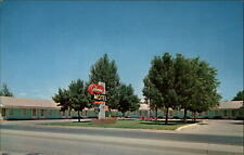 Greybull Wyoming Glenn's Motel Hwy 14 sign green facade unused vintage postcard picture