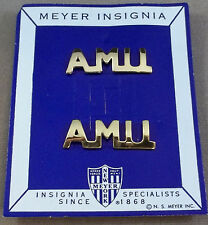 Texas A&M University Cadet Private AMU Title Insignia NOS Pair On Original Card picture