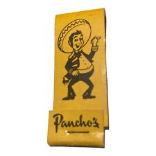 Rare Vintage Matchbook T1 Texas Pancho's Mexican Buffet Sombrero Hat Guy picture