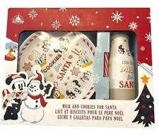 Disney Walt's Holiday Lodge Mickey Friends Milk and Cookies for Santa Set New picture