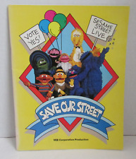 VINTAGE 1985 Sesame Street LIVE Save Our Street Program & Activity Souvenir Book picture