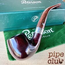 Peterson Irish Harp SMOOTH Bent Brandy (68) Sterling Silver Pipe - New picture