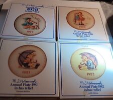 4-Goebel M.J. Hummel Annual Plates 1979, 1980, 1981 & 1982 All In Original Boxes picture