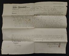 1851 antique DEED EDSON DANIELS mary jane west bloomfield ontario ny MARY picture