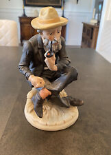 Vintage Lego Taiwan Figurine Old Man w/Pipe Sitting Crossed Legs - Please Read picture