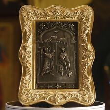 Christian Icon - Archangel Gabriel Visits St. Mary. 8 1/4