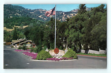 Italian Swiss Colony Roadside View Entrance Sign Asti California Postcard D4 picture