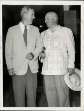 1955 Press Photo James Wallace, Soviet Farm Leader V.V. Matskevich after Meeting picture