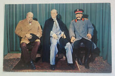 Vintage Postcard ~ Yalta Conference, Churchill, Roosevelt, & Stalin ~ Crimea picture