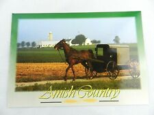 VINTAGE POSTCARD AMISH HORSE AND BUGGY PENNSYLVANIA LANCASTER UNUSED picture