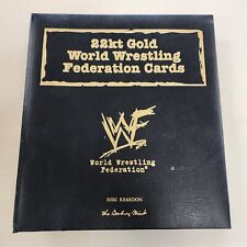 WWF World Wrestling Federation 22KT Gold 50 Card Set In Binder Danbury Mint picture