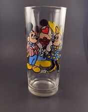 Vintage 1970s Pepsi Cartoon Collector Series Glass Disney Mickey Mouse & Minnie picture