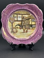 Vintage Englishware Lancaster Hanley England The Jolly Drover Drip-Glaze Plate picture
