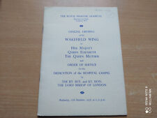 1958 Masonic Hospital opening Wakefield Wing by Her Majesty Qeen Elizabeth picture