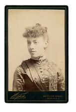 Woman vintage Antique cabinet card photo Brooklyn New York Kopke picture
