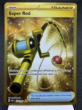 Super Rod 276/193 - Gold Secret Rare - Paldea Evolved Pokemon Card MINT picture