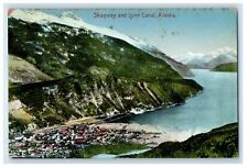 c1910's Aerial View Of Skagway And Lyn Canal Alaska AK Posted Antique Postcard picture