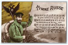 c1910's Hymne Russe Vice Paris Song Germany WWI Posted Antique Postcard picture