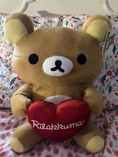 Official San-X Large 16 Inch Rilakkuma Heart Plush New With Tags picture