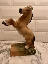 Vintage Henning Norway Hand Carved Horse Large 8 Inches Tall picture
