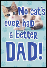 Greeting Card - Cat Kitten - From The Cat - Father's Day - 0060 picture