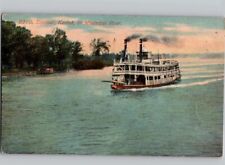 c1910 Steamer Keokuk On Mississippi River Ship Boat Postcard picture